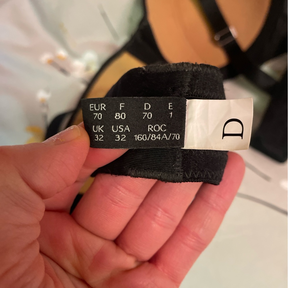 NWOT sexy balconette Black Lace Underwire Bra 32D - Picture 5 of 6